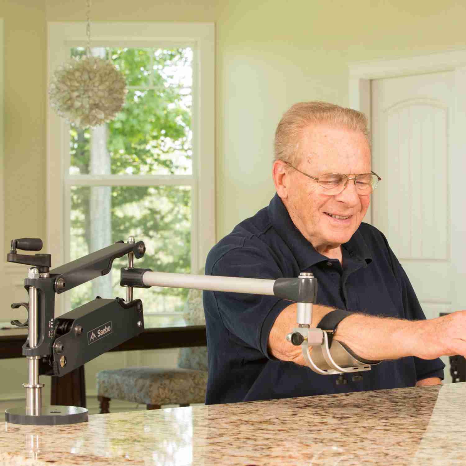 a man participating in neurological rehab services