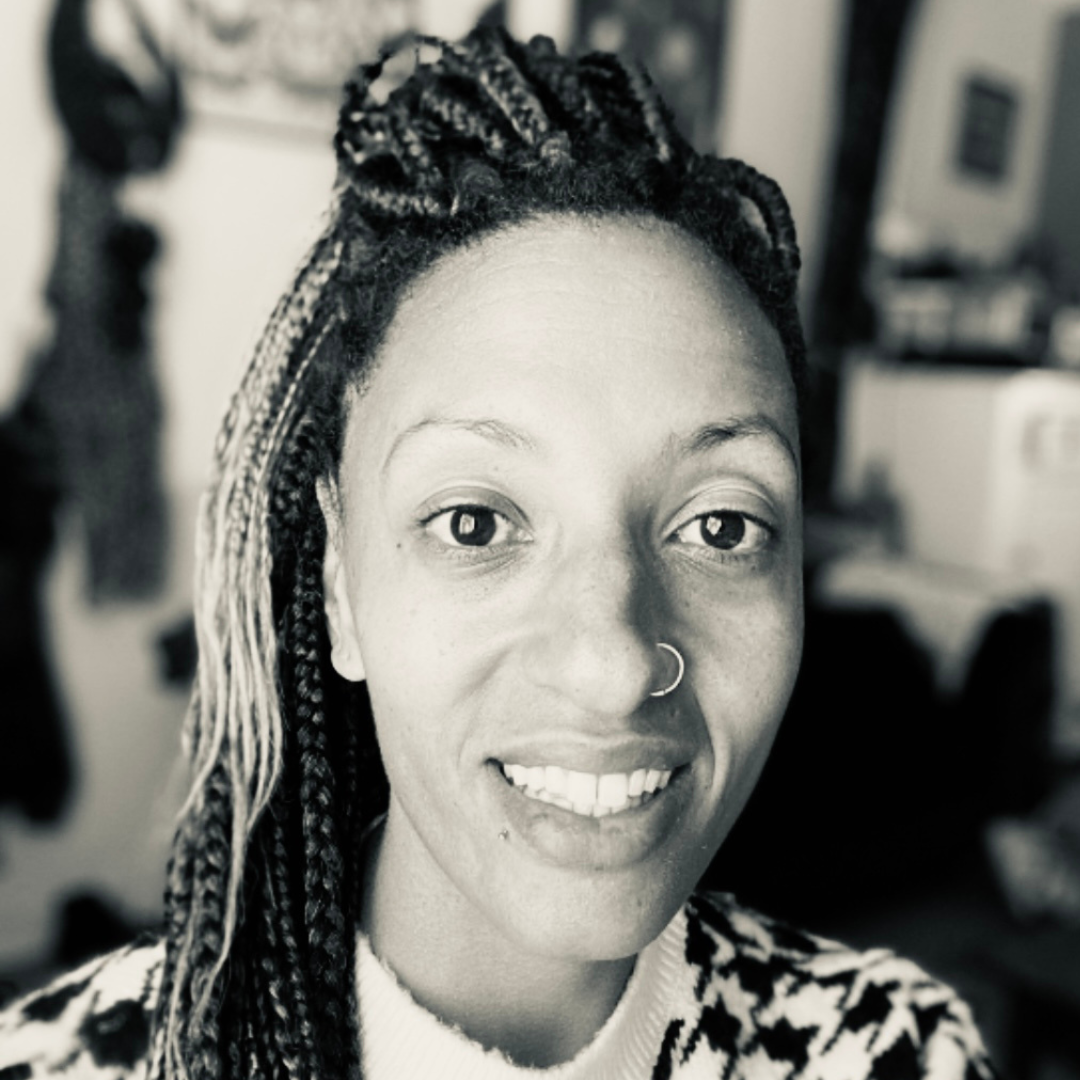 black and white headshot of Hayley Communications Manager Vim Health